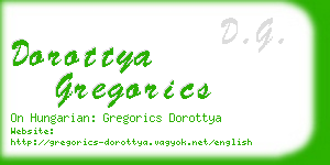 dorottya gregorics business card